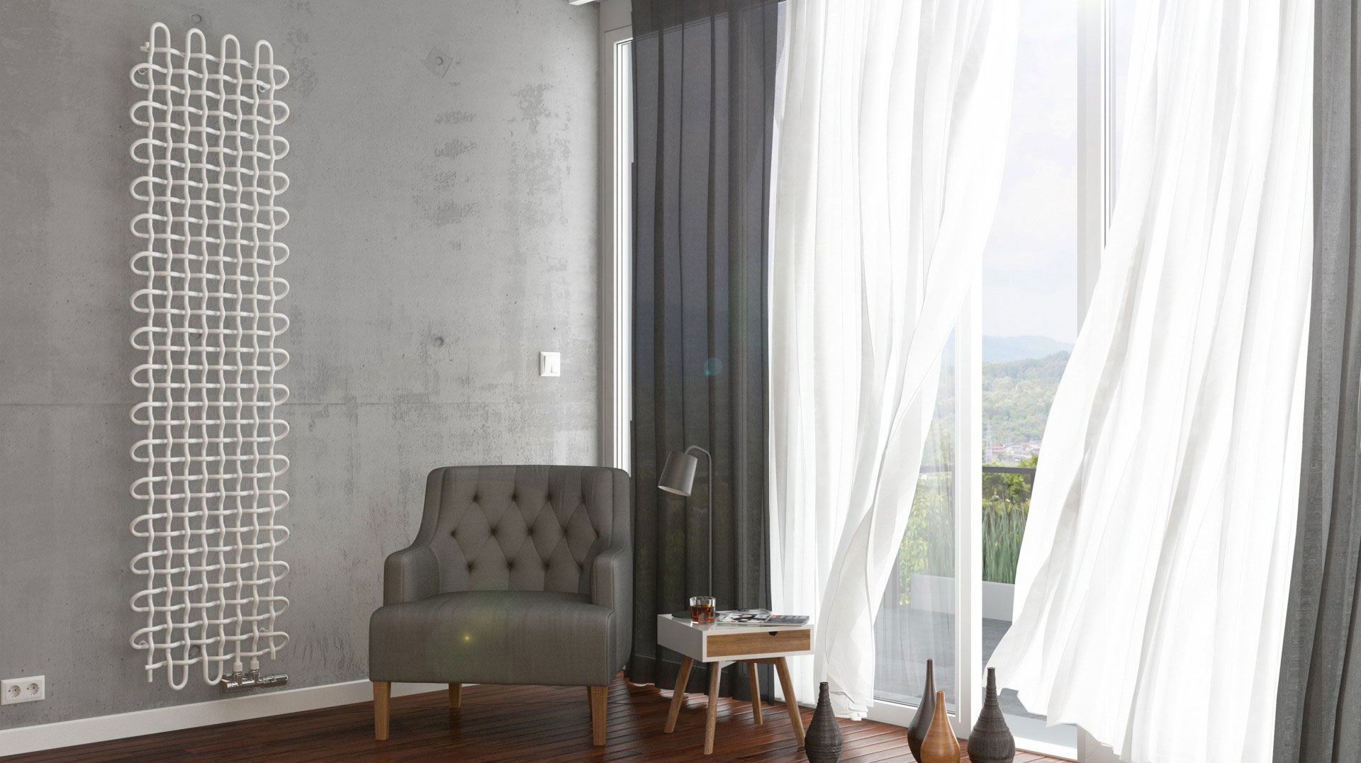 Design Gitterheizkörper, Wohnraumheizkörper Terma PLC V vertikal