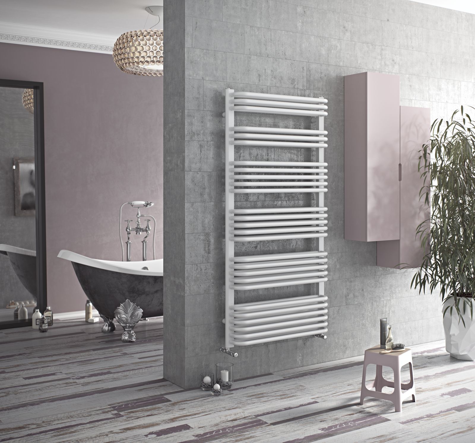 Corpotherma Badheizkörper, Handtuchtrockner, Heizkörper Salto B, viele Größen, Farben und Anschlüsse