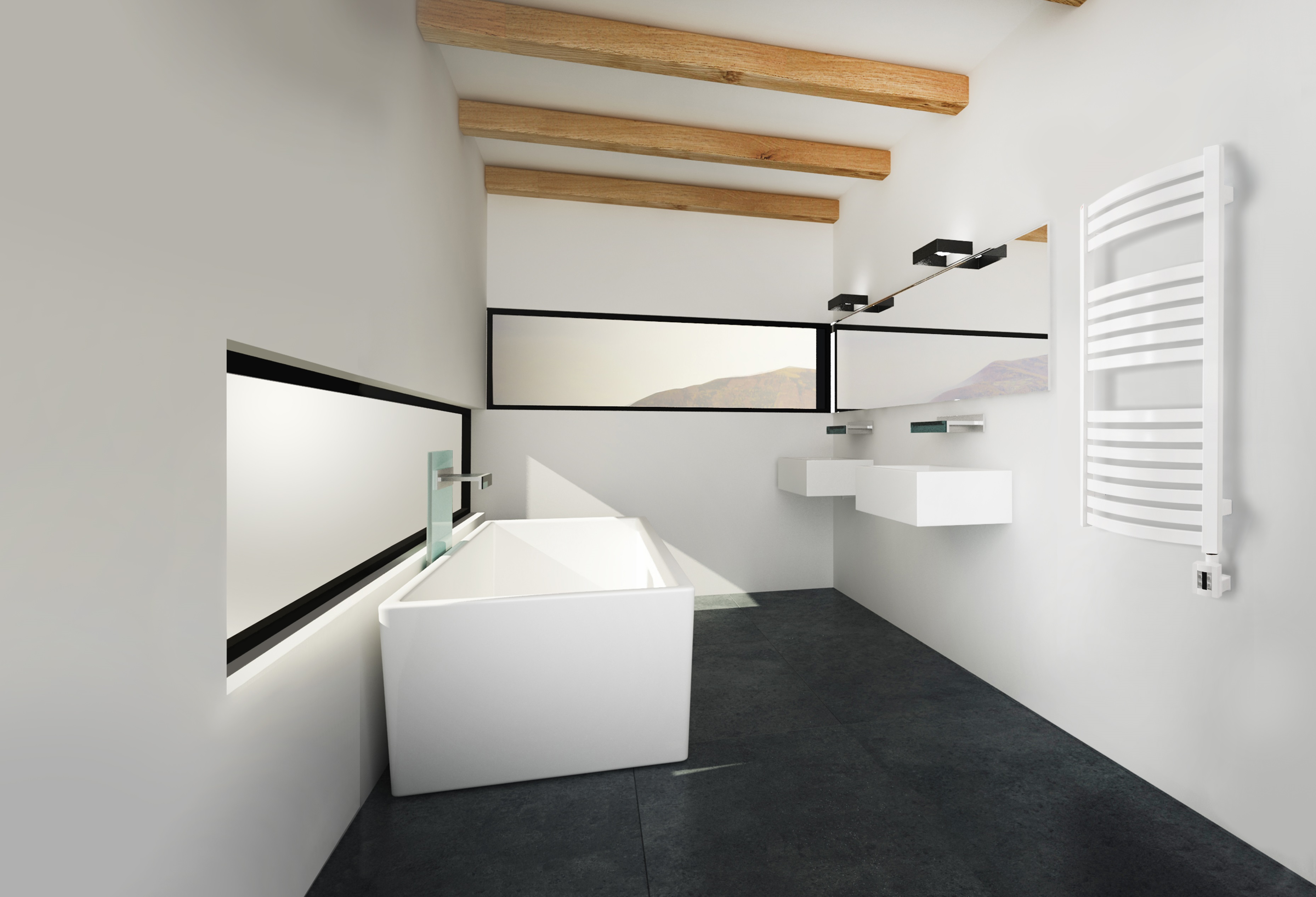 Terma Dexter Elektro Badheizkörper, Handtuchwärmer elektrisch, Handtuchtrockner vertikal 