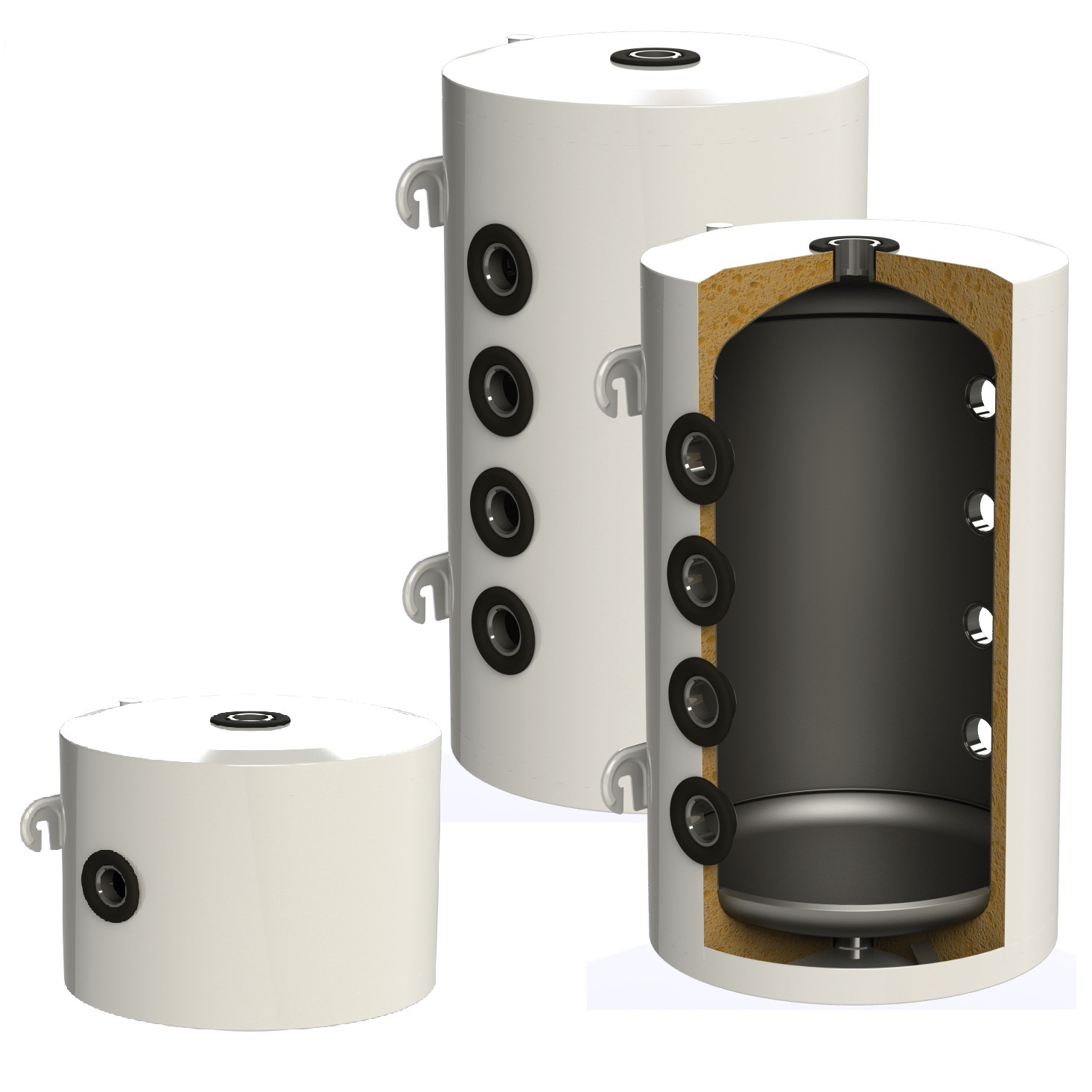 Pufferspeicher für Wärmepumpe, Minipufferspeicher 30 - 100l, hängend oder stehend
