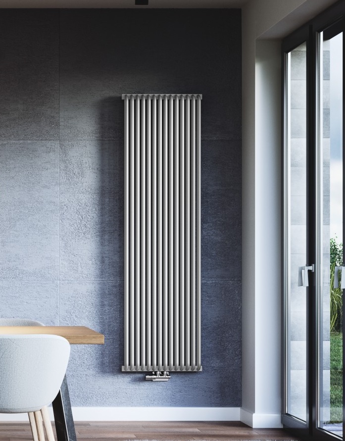 Terma Delfin Röhrenheizkörper, Heizkörper vertikal 2-lagig