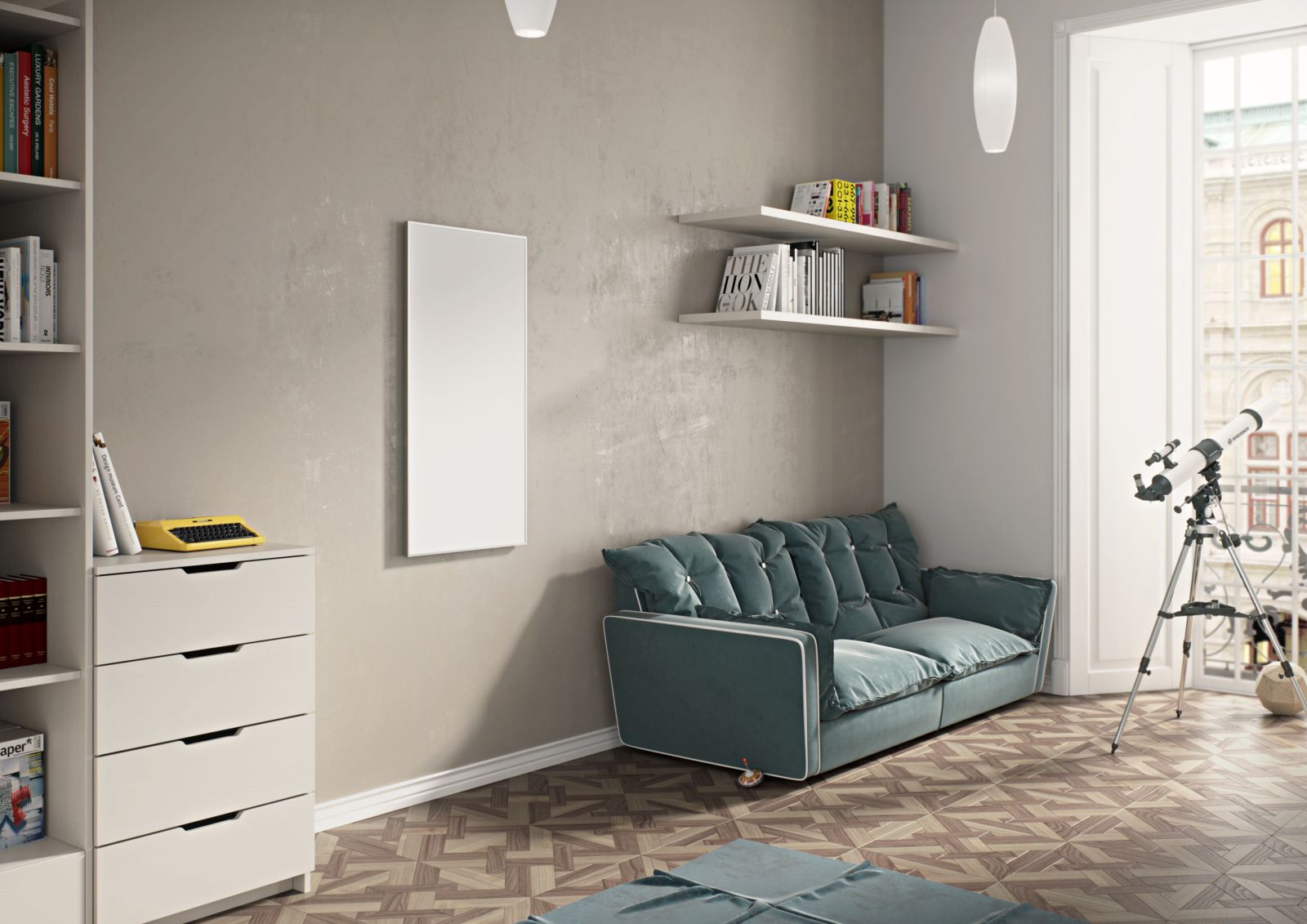 Corpotherma Infrarot Heizkörper, Heizpaneel Aluminium, 8 Größen, weiß