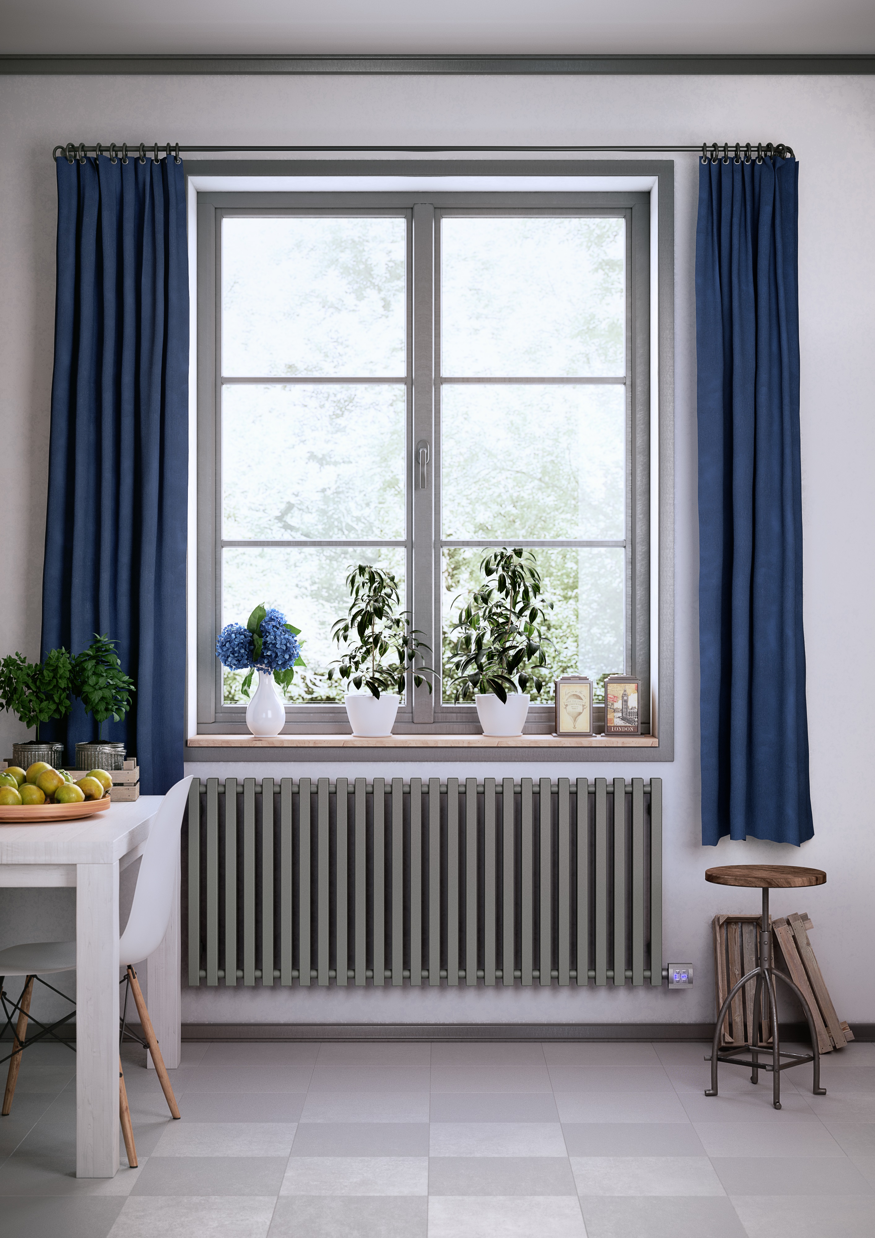 Terma Triga Elektro Heizkörper, Röhrenheizkörper, Heizwand elektrisch horizontal 