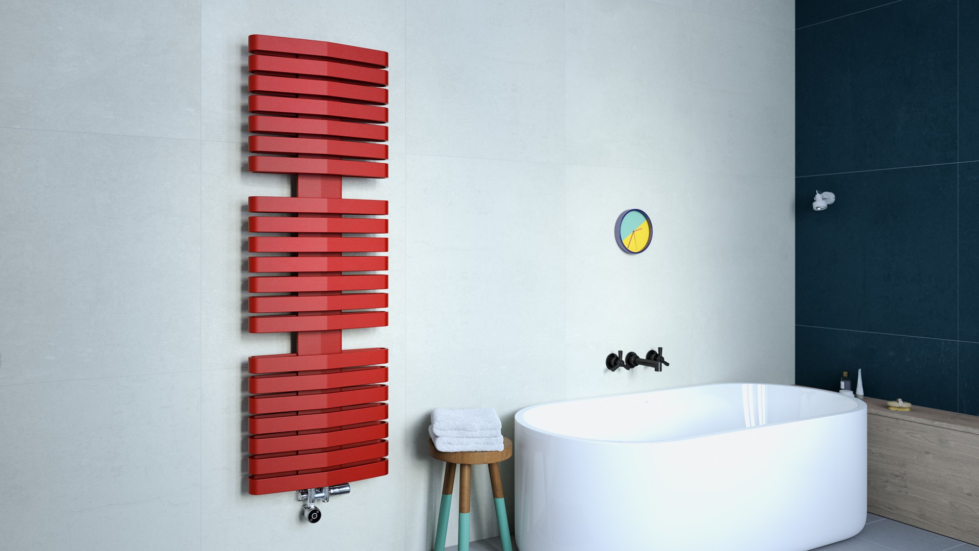 Moderner Badheizkörper, Design Handtuchtrcokner Terma Iron D