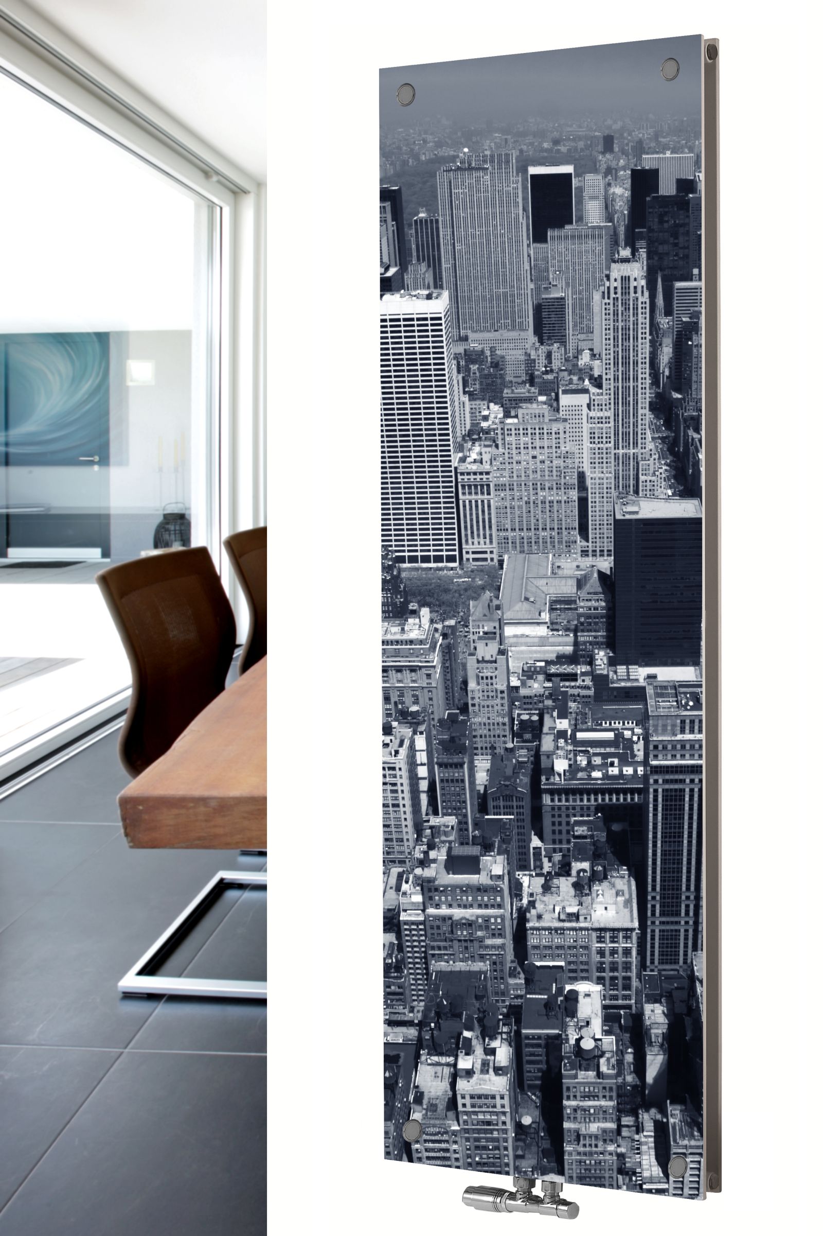 Corpotherma Paneelheizkörper, Heizkörper Glas mit Wunschbild Panio Crystal, 6 Größen, viele Bilder