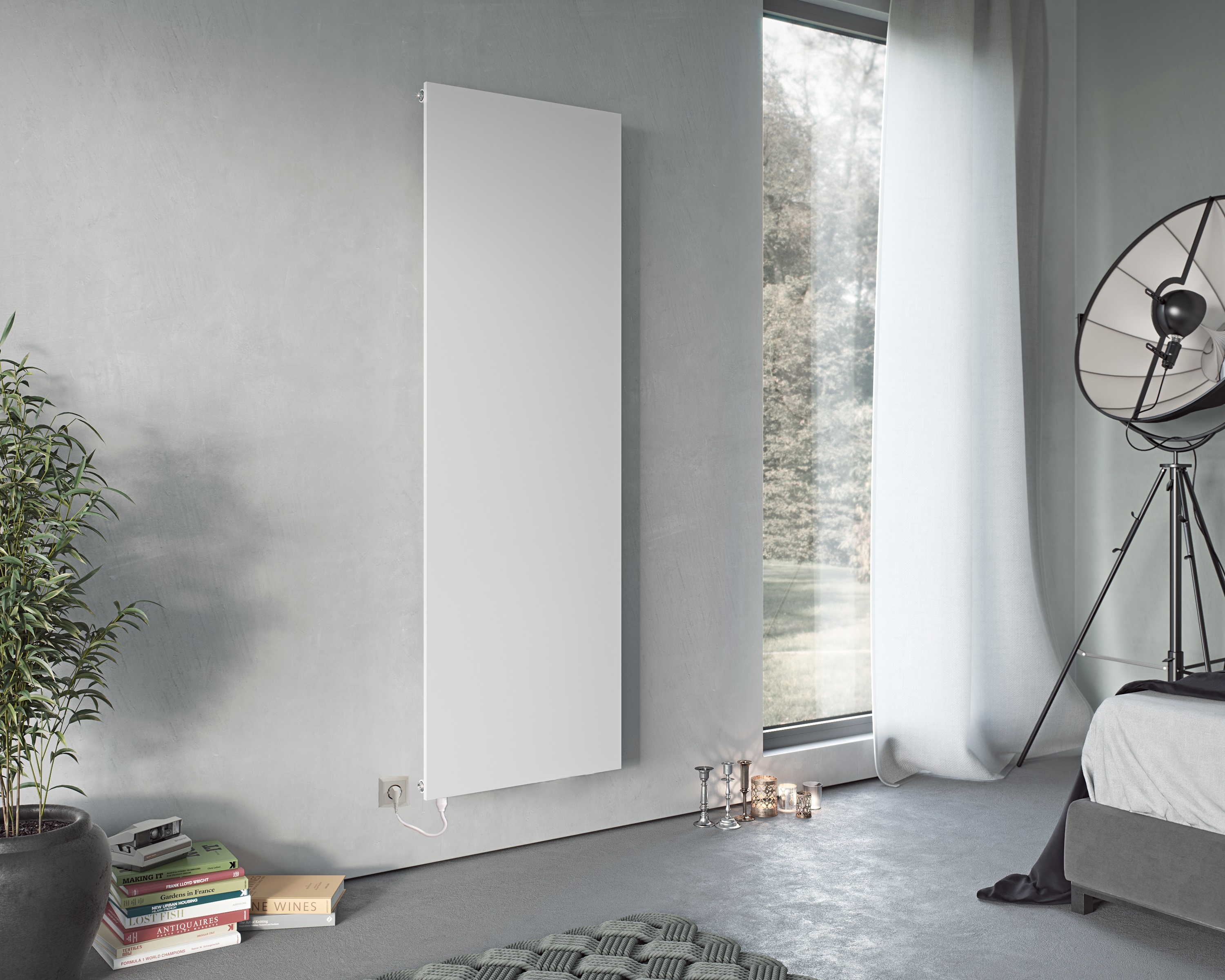 Corpotherma Elektro Plattenheizkörper Panio Plus, Heizkörper elektrisch, komplett m. Heizstab