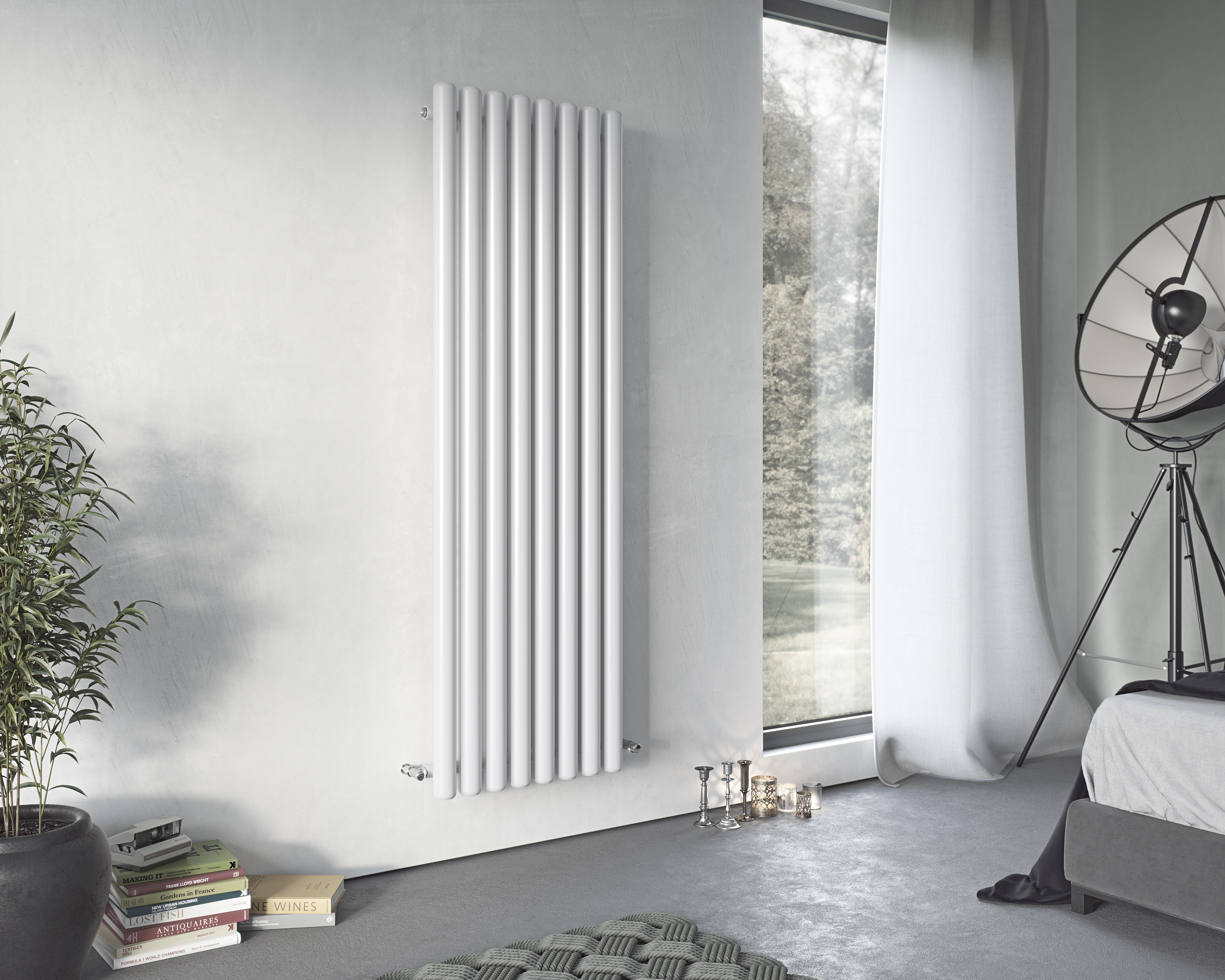 Corpotherma Röhrenheizkörper, Heizkörper Dupo vertikal, 1-lagig, viele Größen und Farben